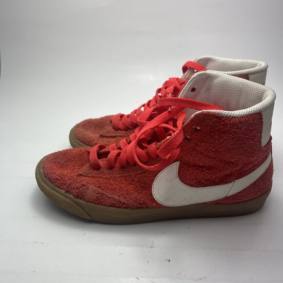 Nike Blazer Mid, Orange Suede Shoes Sneakers, Women’s 5.5 (518171-801) - Picture 3 of 14
